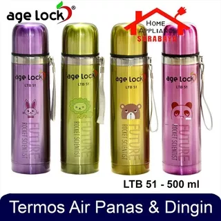 Thermos Tumbler - Termos Motif Karakter Air Panas Dingin 500 ML Stainless Steel SUS 304 Age Lock LTB 51