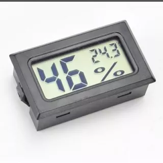 Thermometer Hygrometer LCD Digital Indoor Temperature Humidity - Pengukur Suhu Kelembaban - Black