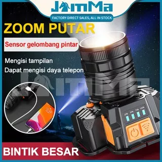 Senter Kepala LED T8 Zoom Multifungsi Anti Air USB Rechargeable Untuk Outdoor dengan 3 Mode dan Ikat Kepala yang Dapat Disesuaikan