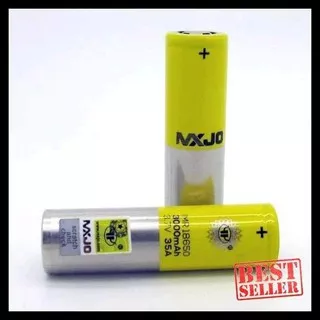 BATERAI MxJO KUNING 18650 3000 mAh - BATRE Mxjo kuning TERLENGKAP