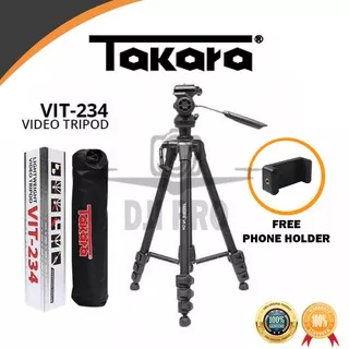 Tripod Takara VIT 234 Kamera Video - VIT234 BONUS Holder U HP + Tas