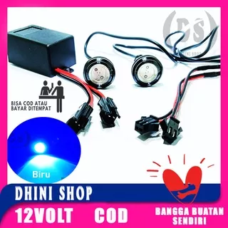 Lampu Led Blitz Pesawat 12v BIRU/Lampu Blitz Kedip Pesawat 12v- BIRU