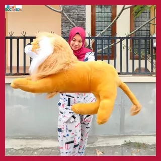 Kado Ulang Tahun Sahabat Pacar Remaja Anak Perempuan Cewek Putri Laki Laki Cowok Putra Boneka Jumbo Besar Hewan Binatang Lion Singa 90 cm Bungkus Kado