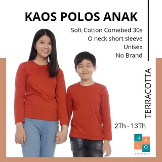 Baju Kaos Polos Anak Lengan Panjang  Cotton Combed 30S [ Distro ] 2 3 4 5 6 7 8 9 10 11 12 13 tahun