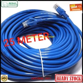 ORIGINAL KABEL LAN RJ45 25 METER CAT5 UTP INTERNET WIFI HOTSPOT JARINGAN KONEKTOR PLUG BOOT KOMPUTER SWITCH ROUTER MODEM COMPUTER INDIHOME FIRTSMEDIA ROUTER KABELAN LAN RJ45 25 METER CAT5 UTP INTERNET SCABLE KONEKTOR WIFI INTERNET PLUG BOOT KOMPUTER JARIN