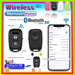 Remote Shutter Wireless (Tombol Kamera Bluetooth) untuk Smartphone dan iPhone Tombsis Tombol Narsis