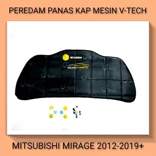 MITSUBISHI MIRAGE 2012-2019+ Peredam Pelindung Panas Kap Mesin Aksesoris Variasi Mobil VTECH Original + Klip