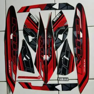 Stiker striping yamaha mio j 2015 merah