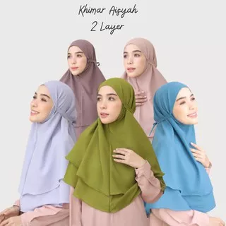Hijab Bergo Aisyah Nonpet Jahit Tepi Jilbab Instan Double Layer Diamond / Jilbab Rubiah 2 Layer