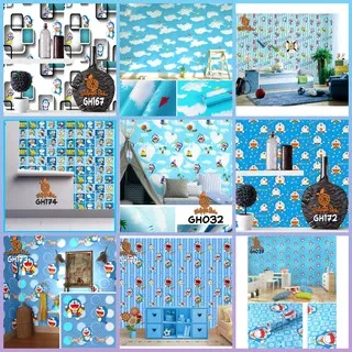 Wallpaper Stiker Wallpaper Karakter Doraemon Wallstiker Premium Quality 45 cm X 10 meter