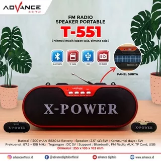 Speaker Advance T551 BT Bluetooth plus Panel Surya antena Radio Elegan Colour High Quality / kado hadiah