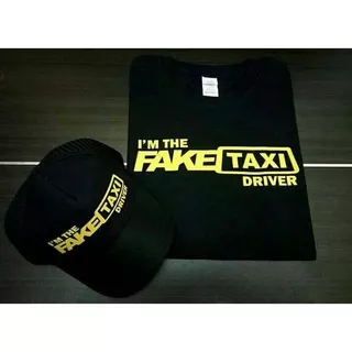 KAOS BAJU  PRIA WANITA FAKE TAXI DRIVER / COMBED 30S / DISTRO / COD