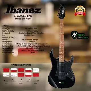 Ibanez GRX20EXB-BKN Elektrik Gitar Ibanez Original