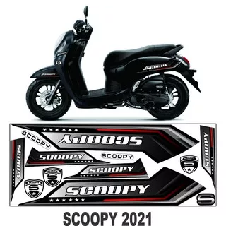 STRIPING MOTOR  2021 SCOOPY NEW VARIASI STICKER SCOOPY 2012