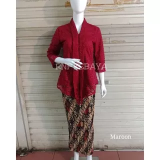 SETELAN KEBAYA FLOY BROKAT LD 125 120 110 CM / KEBAYA EMCIM MODERN / KEBAYA KONDANGAN / KEBAYA BUSUI / KEBAYA MODERN TERBARU / KEBAYA NATAL / KEBAYA KARTINI / HITAM PUTIH SILVER NAVY GOLD MAROON LAVENDER MOCCA COKSU HIJAU DUSTY