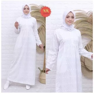 GAMIS PUTIH WANITA UMRAH DAN HAJI / PERLENGKAPAN  HAJI UMROH  ( SK2 STANDAR )/ GAMIS IHROM / BUSANA MUSLIM WANITA