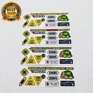 warning stiker helm visor kaca helm SHOEI BERKUALITAS TERMURAH