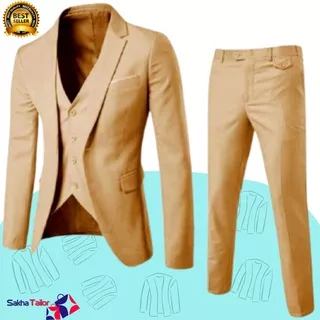 Setelan Jas Pria - Stelan Jas Pria, Setelan Jas, Setelan Blazer, Jas Pria - Slim Fit, Formal, Pengantin 2 in 1