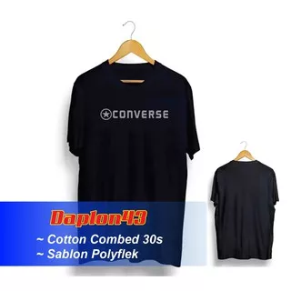 CONVERSE Kaos Converse Terlaris Fashion Kaos Baju T-Shirt Pria Wanita Daplon43 01
