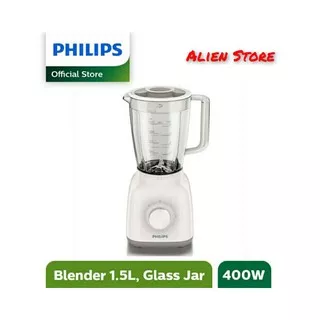 Philips HR 2106 Blender Kaca 1,5 Liter - Putih / Garansi Resmi