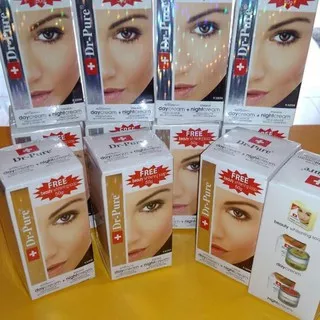 Dr.pure set BPOM / paket cream Dr. Pure original / Dr pure ori BPOM ( cream siang + malam + sabun )