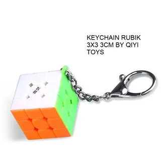 Keychain Rubik 3x3 Mini 30 mm QIYI - Gantungan Kunci Rubik 3x3 3 cm