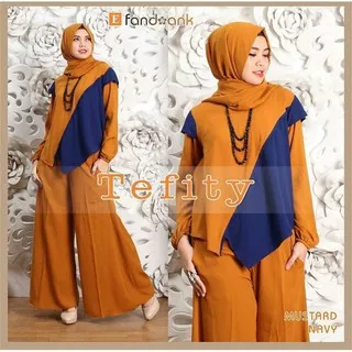 [Tefity set 3in1 NI] Ghamis Wanita Jersey varian warna