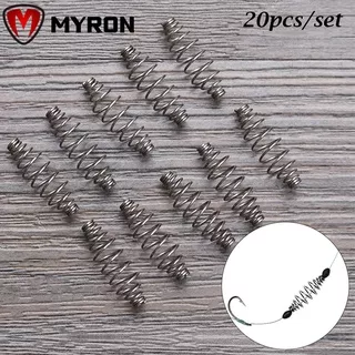 MYRON 20pcs New Style Floating Feeder Explosion Carp Fishing Tackle Fishing Spring Feeder Cage Olive High quality Carp Hot S M L Hair Rig Combi Rigs