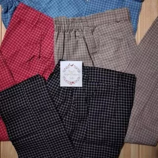 BANYAK PEMINAT~ JUMBO XXXL / PANTS STRADIVARIUS TARTAN / CELANA KOTAK JUMBO / BIG SIZE PANTS 1066