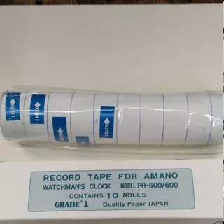 Paper Roll Grade 1 Amano PR 500/600 Isi 10 Roll