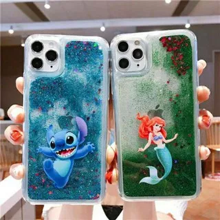 Disney case stitch ariel mermaid case iphone 6 6s 6plus 7 8 plus X XR XS MAX 11 PRO MAX 12 MINI pro