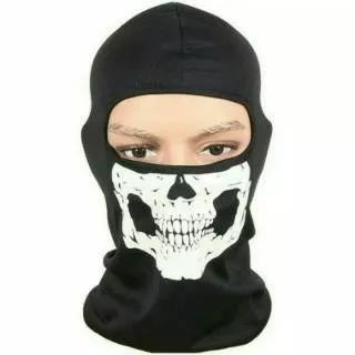 Masker Balaclava Tengkorak - Topeng Motor Ninja Skull - Mask Rahang