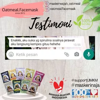 Oatmeal.facemask 25gr/Masker wajah oatmeal/Masker wajah alami