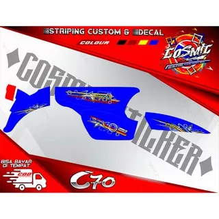 STRIPING C70 STIKER DECAL VARIASI STICKER MOTOR HONDA C70/OLONG THAILOOK 41