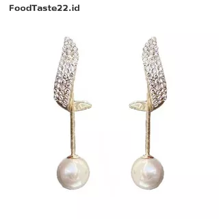 TASTE Simulated-pearl Tassel Long Crystal Earrings For Women Fashion Crystal Jewelry .