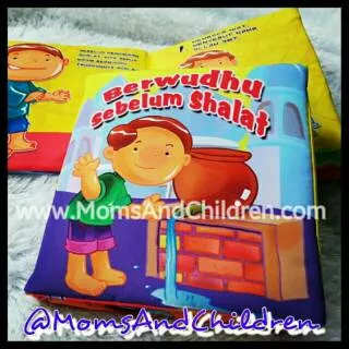 BERWUDHU SEBELUM SHALAT | Buku Bantal Kain Muslim - Mainan Edukasi Anak Bayi Balita