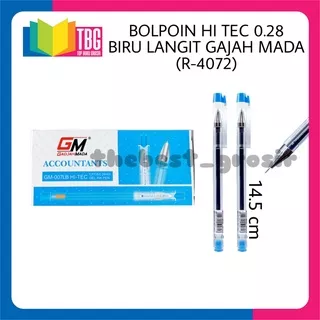 1 PCS BALLPOINT HI TEC 0.28 BIRU LANGIT GAJAH MADA / BOLPEN GEL / PULPEN / PENA (R-4072)