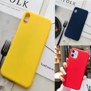 Case iPhone X 5 5S SE 6 6S 7 8 Plus XS MAX XR 11 PRO Soft Pure Red Yellow Blue phone case | HJC