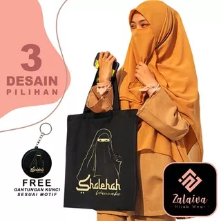 ZALAIVA ?Tas Tote Bag Muslimah Totebag Wanita Motif Niqab Trendy