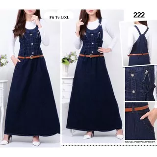 OVERALL DENIM Overall Dress Panjang / Overall Jeans Panjang /Overall Big Size