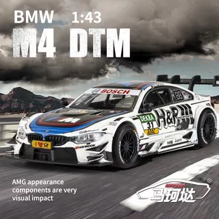 Rmz CITY Miniatur Diecast Mobil Balap BMW DTM M4 Skala 1: 43 Bahan Alloy + Akrilik