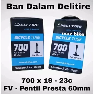 Ban dalam Deli tire 700 x 19/23c 28 x 3/4 ban fixie roadbike 700x19/23c pentil presta 60mm ban dalam delitire swallow