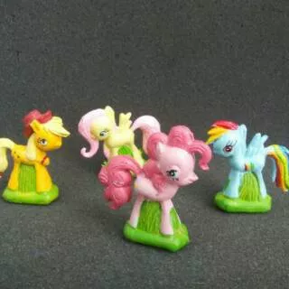 Hiasan kue ulang tahun little pony isi 4 topper