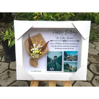 POP UP FRAME 3D BUKET BUNGA MURAH SIZE 25 CM X 20 CM PROSES CEPAT