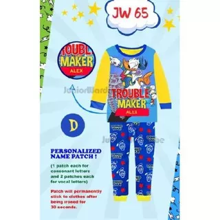 Piyama Anak Junior Wardrobe JW 65 D Donald Duck(Med Size) | Baju Tidur Anak Name Patch Keren Murah