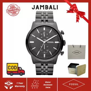 Jam Tangan Pria Fossil fs4787 townsman chronograph full black stainless steel