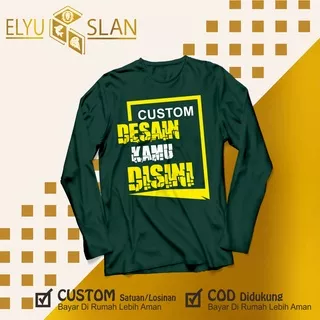 Custom Baju Kaos Foto/Logo/Desain Sendiri Satuan | 1 Sisi | Lengan Panjang