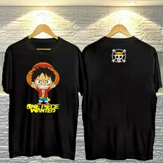 KAOS PRIA ANIME ONE PIECE WANTED BLACK | O&J STYLE