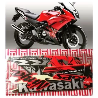 Striping Lis Stiker Standar Ori Kawasaki Ninja RR New 2013 Merah Hijau Kuning