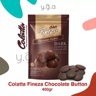 Colatta Fineza Dark Chocolate Button 400gr / Collata Coklat Kancing / Cokelat Koin